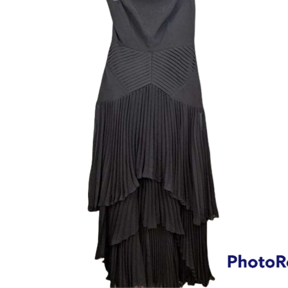 NWT Laundry by Shelli Segal Layered Chiffon Evening Cocktail Dress sz 8